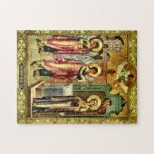 金ゴールド・フレーム華美・アイコンの表示 ジグソーパズル (横)