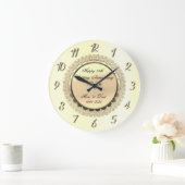 金ゴールド·フローラ·ダ結婚イヤモンド25周年 ラージ壁時計 (ホーム)