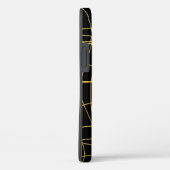 金ゴールド·フ素晴らしリーフォーム線と黒 Case-Mate iPhoneケース (裏面 / 右)