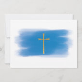 金ゴールド&ブエレガントルーボーイ《キリスト教》洗礼式や命名式 招待状 (裏面)