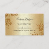 金ゴールド&ブラウントーンヴィンテージスワエレガントール 名刺 (裏面)