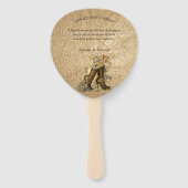 金ゴールド&ブラススチームパンク金ゴールドレザー ハンドファン (裏面)