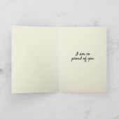 金ゴールド&ブラックおめでとうの卒業カード カード (内部)