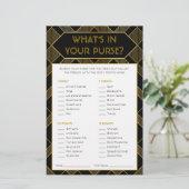 金ゴールド&ブラックアールデコヴィンテージブライダルシャワーゲーム (スタンド正面)