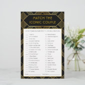 金ゴールド&ブラックアールデコヴィンテージブライダルシャワーゲーム (スタンド正面)