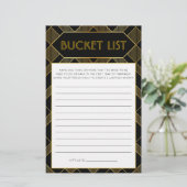 金ゴールド&ブラックアールデコヴィンテージブライダルシャワーゲーム (スタンド正面)