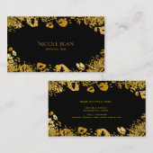 金ゴールド&ブラックエキゾチックなジャングルチータグラマー 名刺 (正面/裏面)