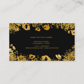 金ゴールド&ブラックエキゾチックなジャングルチータグラマー 名刺 (裏面)