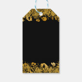 金ゴールド&ブラックエキゾチックなジャングルチーテエレガントー ギフトタグ (裏面)