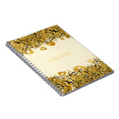 金ゴールド&ブラックエキゾチックエレガントジャングルチーターグラム ノートブック (右側)