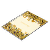 金ゴールド&ブラックエキゾチックエレガントジャングルチーターグラム ノートブック (左側)