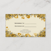 金ゴールド&ブラックエキゾチックREFER A FRIEND Client Card 紹介カード (裏面)