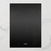 金ゴールド&ブラックエレガントなウェディング招待状ポートレート 箔招待状 (裏面)