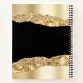 金ゴールド&ブラックグラムティアーズSweet sixteenゲストブック ノートブック (裏面)