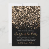 金ゴールド&ブラックグラムニューイブパーティー 招待状 (正面)