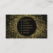 金ゴールド&ブラックグリッターソーシャルメディア 名刺 (裏面)