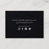 金ゴールド&ブラックケトルベルパーソナルフィットネストレーナー 名刺 (裏面)