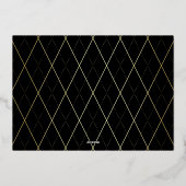 金ゴールド&ブラックサプライズ誕生日パーティー 箔招待状 (裏面)