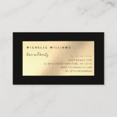 金ゴールド&ブラックシックモダンビジエレガントネスカード 名刺 (裏面)