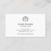 金ゴールド&ブラックスケールオブジャスティス弁護士 名刺 (裏面)