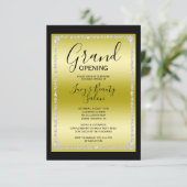 金ゴールド&ブラックダイヤモンド枠付きグランドオープン 招待状 (スタンド正面)