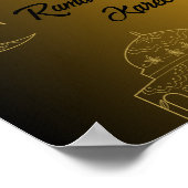 金ゴールド&ブラックハッピーラマダンカレム2024 ポスター (角)