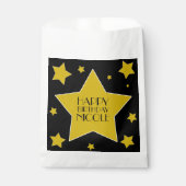 金ゴールド&ブラックハリウッドスター誕生日 フェイバーバッグ (正面)