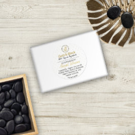 金ゴールド&ブラックハンドメイドホームメイドバス&体ラベル ラウンドシール