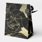 金ゴールド&ブラックバラグラムクラッシーエレガントシックパーティー フェイバーボックス (裏面サイド)