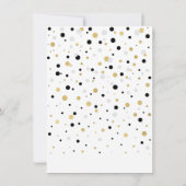 金ゴールド&ブラックバルーンパーティーお礼ノートカード サンキューカード (裏面)