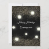 金ゴールド/ブラックバルーン企業のクリスマスパーティー 招待状 (裏面)