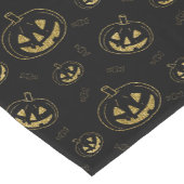 金ゴールド&ブラックパンプキン14"x72"テーブルランナー ショートテーブルランナー (コーナー)
