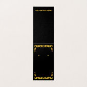 金ゴールド&ブラックフォールドオーバーイヤリングカードカスタム文字 名刺 (外部フラット)