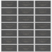 金ゴールド&ブラックベルベット模造ゲスト住所 シール (正面)