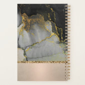 金ゴールド&ブラックマーブルモノグラム先生プランナー プランナー手帳 (裏面)