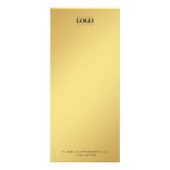 金ゴールド&ブラックミニマリストサービスの価格表 ラックカード (裏面)