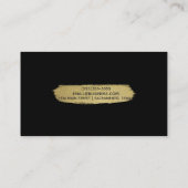 金ゴールド&ブラックモダンブ絵を描ラシGlamシックエレガント 名刺 (裏面)