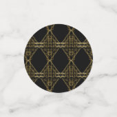 金ゴールド&ブラックモダンヴィンテージグラムアールデコ コンフェッティ (スモール正面)