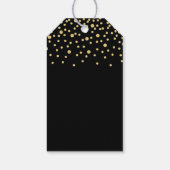 金ゴールド&ブラックモダン卒業パーティーメッセージカード ギフトタグ (裏面)