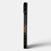 金ゴールド&ブラックモノグラガーリーム Case-Mate iPhoneケース (裏面 / 左)