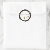 金ゴールド&ブラックリップキスシックモダングラム美しい ラウンドシール (バッグ)