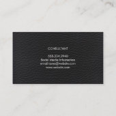 金ゴールド |ブラックレザー 名刺 (裏面)