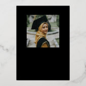 金ゴールド&ブラック卒業パーティーフォイル招待状 箔招待状 (裏面)