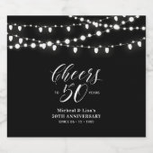 金ゴールド&ブラック応援50周年記念チャンプ スパークリングワインラベル (シングルラベル)