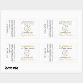 金ゴールド&ブラック手作り自家製せっけん |ギフトラベル 長方形シール (シート)