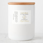 金ゴールド&ブラック手作り自家製せっけん |スクラブラベル フードラベル (正面)