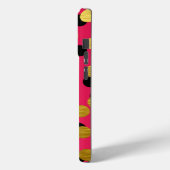 金ゴールド&ブラック水玉模様オンホットピンク Case-Mate iPhoneケース (裏面 / 左)