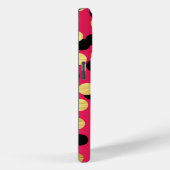 金ゴールド&ブラック水玉模様オンホットピンク Case-Mate iPhoneケース (裏面 / 右)