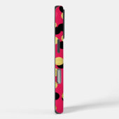 金ゴールド&ブラック水玉模様オンホットピンク Case-Mate iPhoneケース (裏面 / 右)