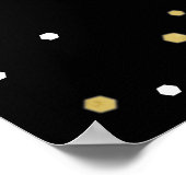 金ゴールド&ブラック紙吹雪85thバースデーパーティーへようこそ ポスター (角)